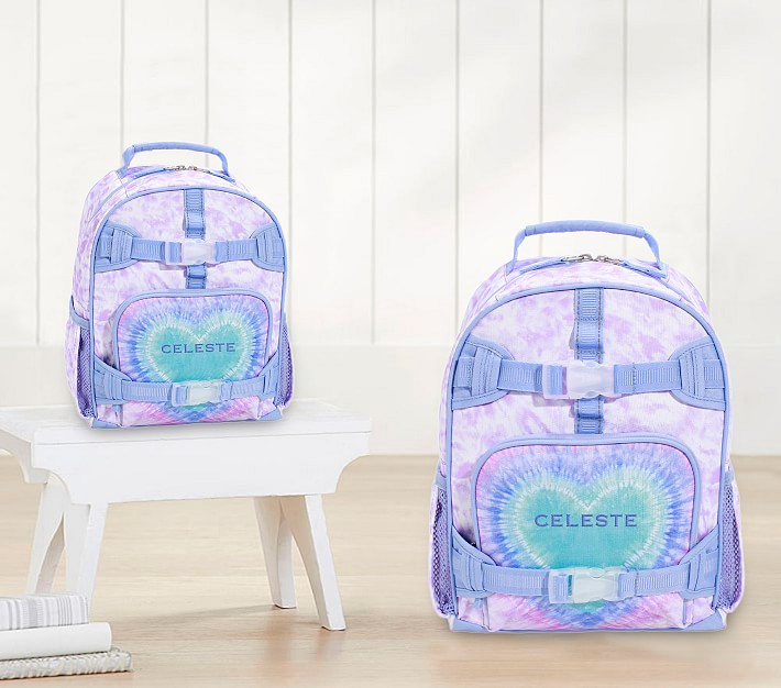 Mackenzie Lavender Heart Tie-Dye Backpacks | Pottery Barn Kids