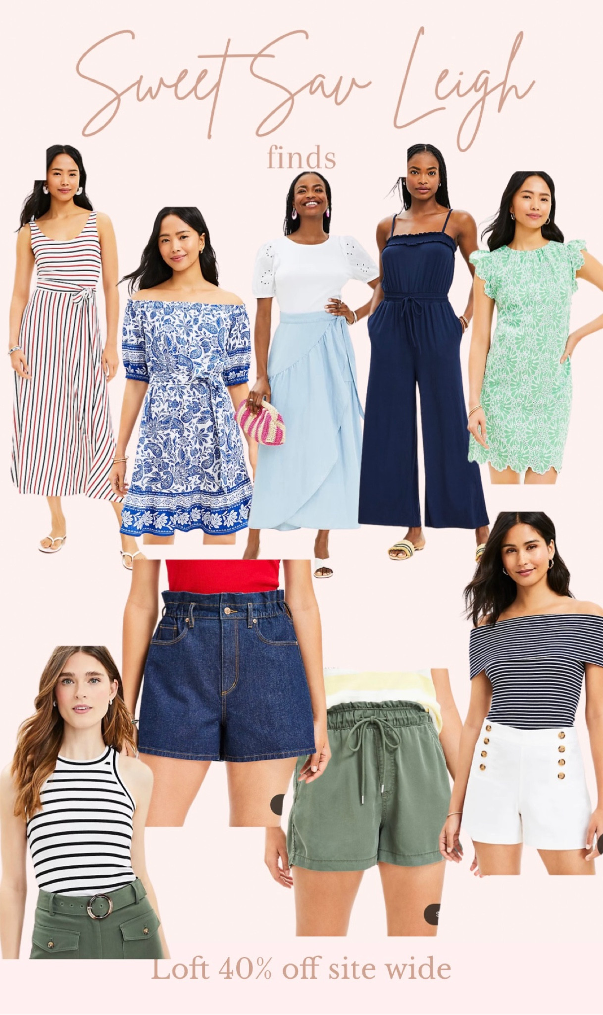 Loft Memorial Day sale- 40% off site wide 

#LTKsalealert #LTKSeasonal #LTKFind