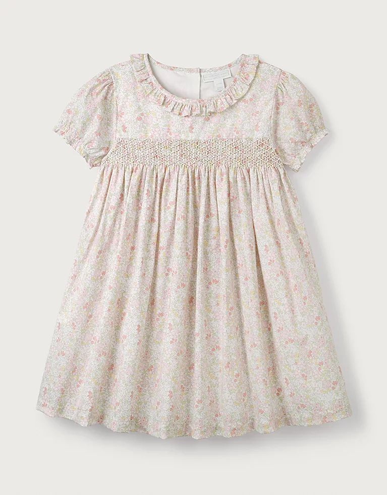 Petunia Organic Cotton Hand Smocked Dress (0–18mths) | The White Company (US & CA)