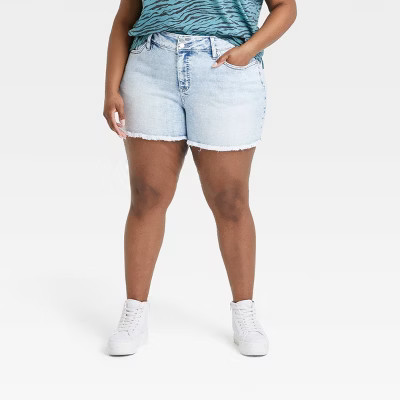 Women's Plus Size Jean Shorts - Ava & Viv™ | Target