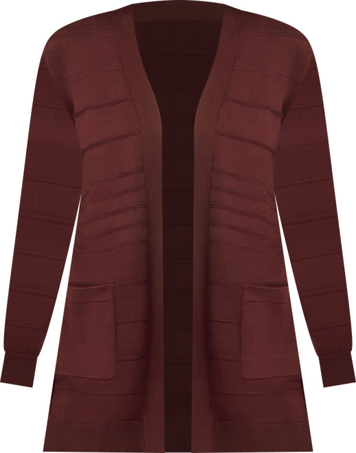 Women's Ribbed Open-Front Long Cardigan | Macy's