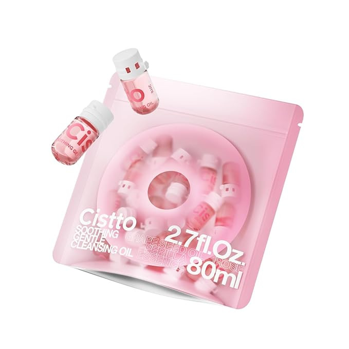 Cistto Natural Cleansing Oil Lightweight Balancing Makeup Remover with Jojoba & Rose Oil, Non-Com... | Amazon (US)