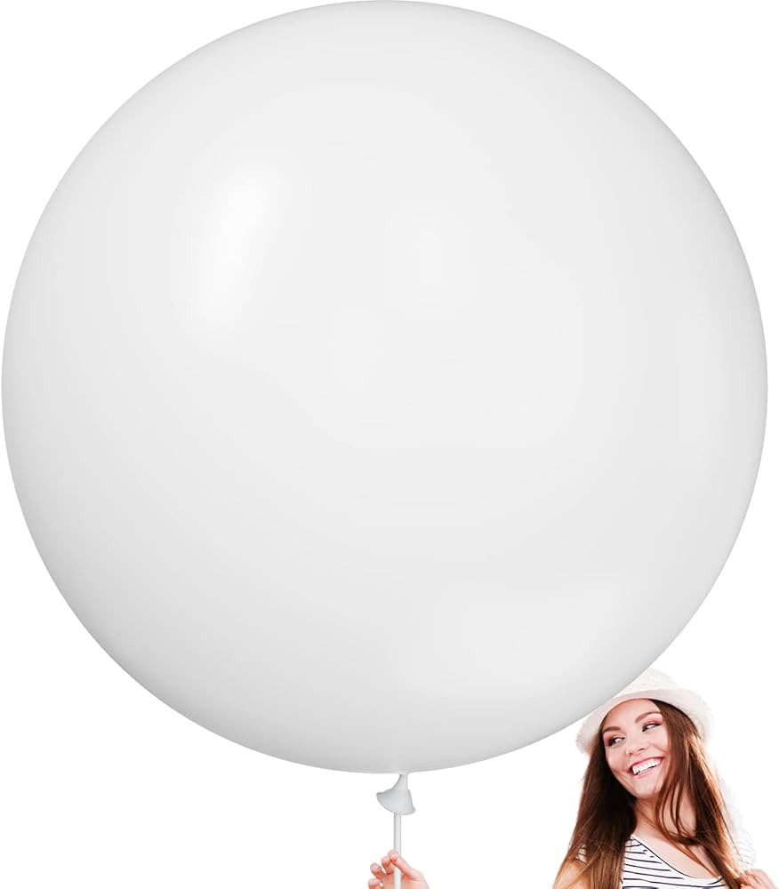 PartyWoo White Balloons, 4 pcs 36 Inch Large Matte White Balloons, Big White Balloons for Balloon... | Amazon (US)