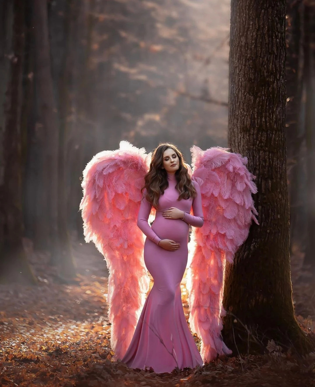 Turtleneck Maternity Dress, High Neck Maternity Dress for Photoshoot, Long Sleeve Maternity Dress... | Etsy (US)