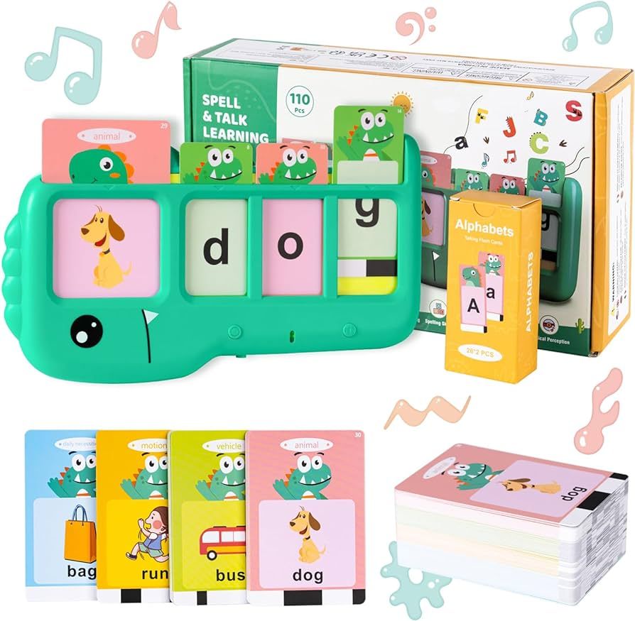 Toddlers Talking Flash Cards: Educational Learning Toys for Kids 2-3 with Match and Spell Games -... | Amazon (US)
