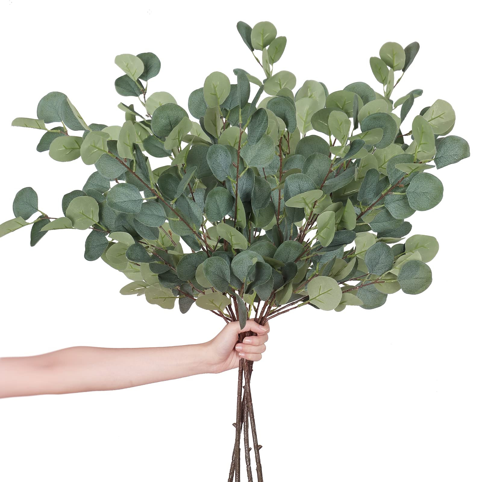 Weldomcor Artificial Eucalyptus Stems, 35 inch Artificial Silver Dollar Leaves Fake Eucalyptus Br... | Amazon (CA)