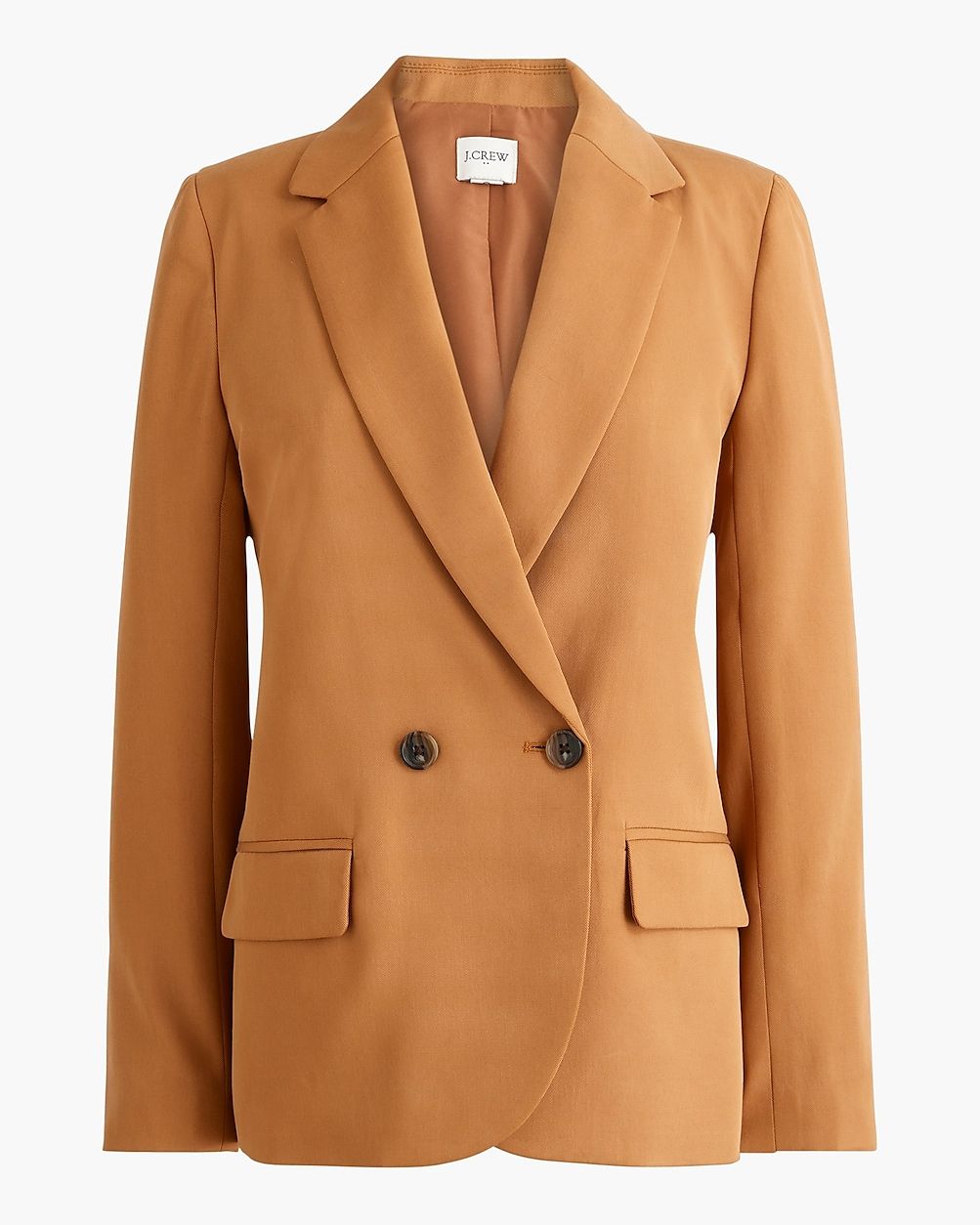 Petite drapey twill double-breasted blazer | J.Crew Factory