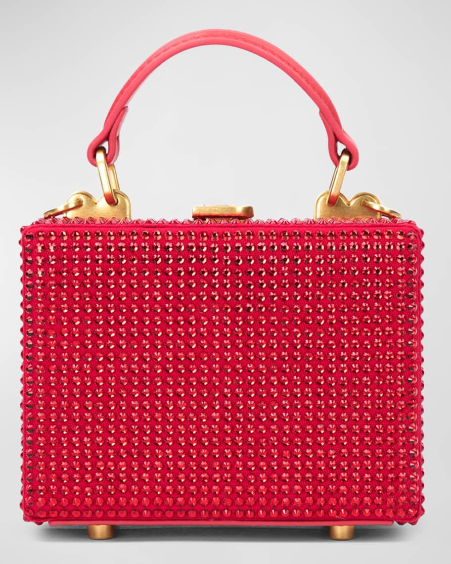 Brandon Blackwood Kendrick Mini Trunk Embellished Top-Handle Bag | Neiman Marcus