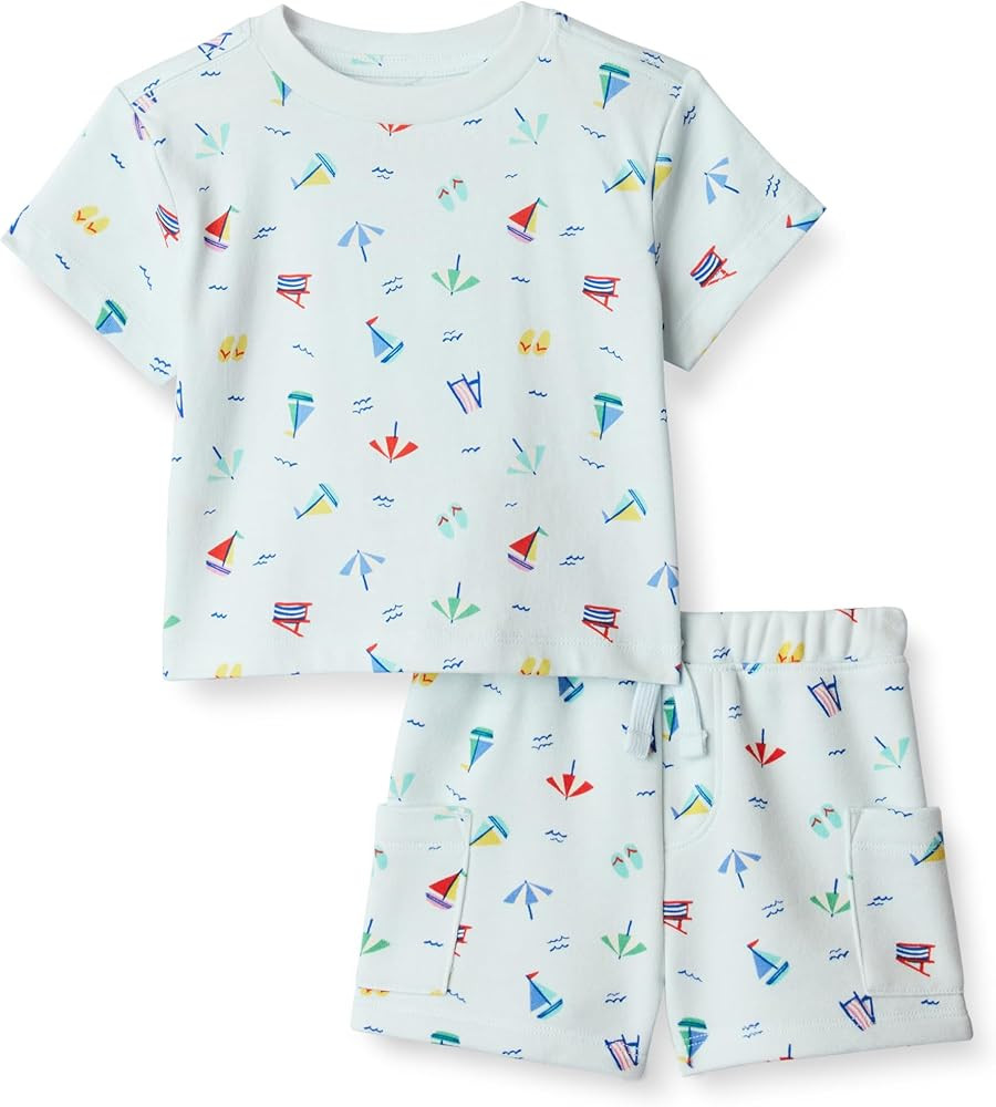 Amazon Essentials x Sofia Grainge Babies, Toddlers, and Boys' T-Shirt and Short Play Set, Multipa... | Amazon (US)