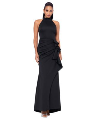 Women's Ruffled Sleeveless Scuba Fit & Flare Dress | Macy's