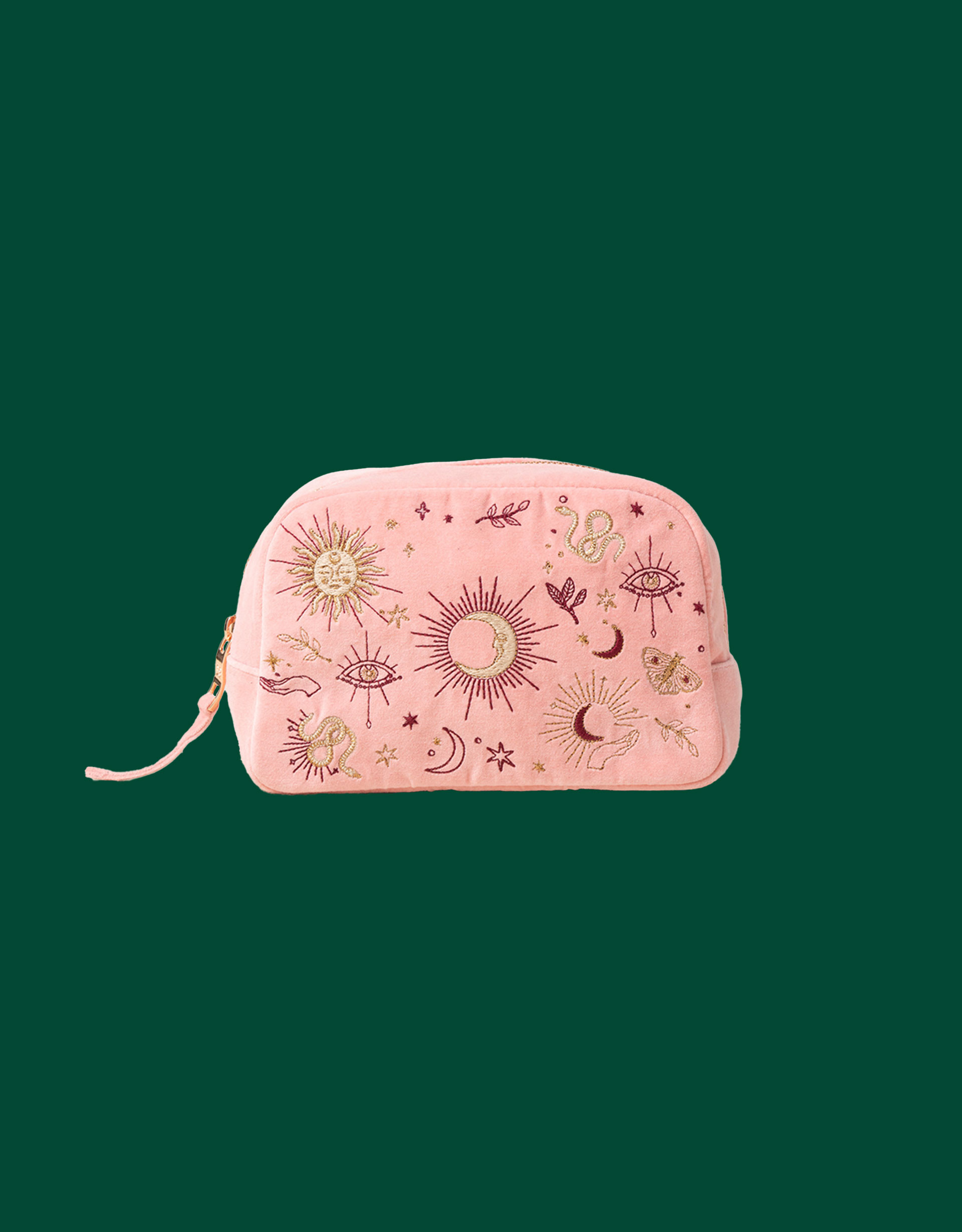 Elizabeth Scarlett Boho Mysticism Velvet Make Up Bag | Monsoon (UK)