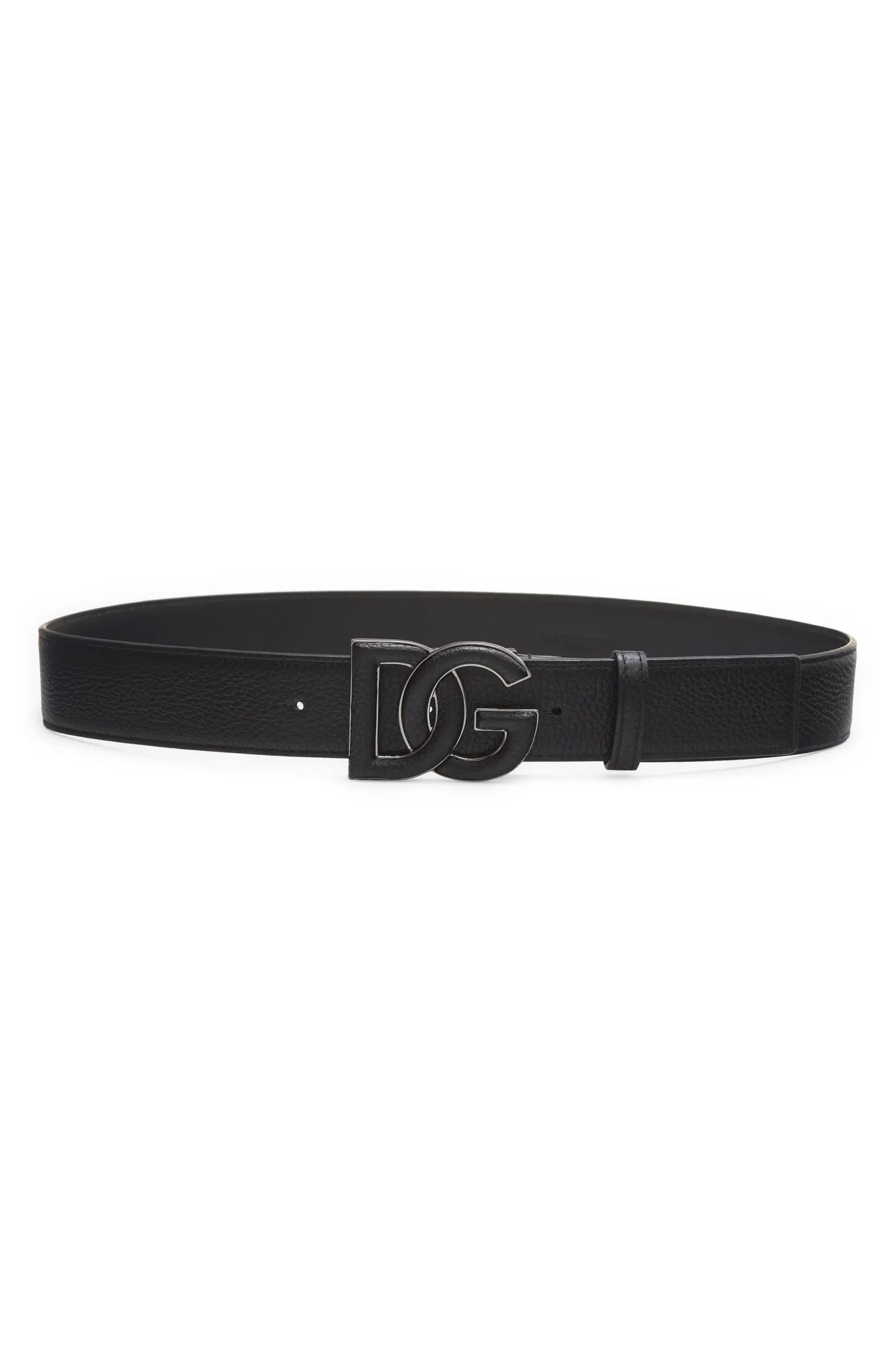 DG Logo Buckle Leather Belt | Nordstrom