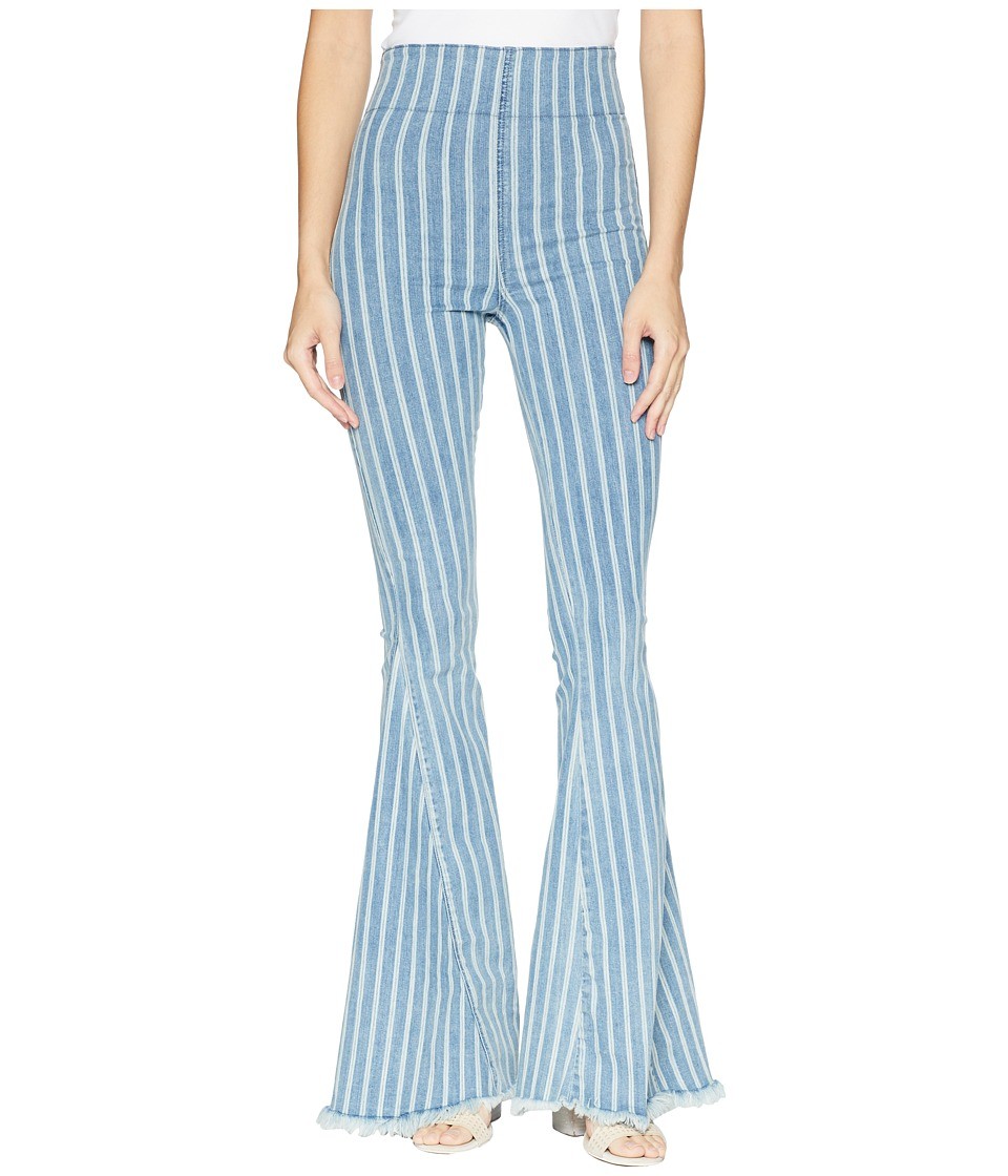 Show Me Your Mumu Berkeley Bells in Blue Bell Stripe (Blue Bell Stripe) Women's Jeans | Zappos