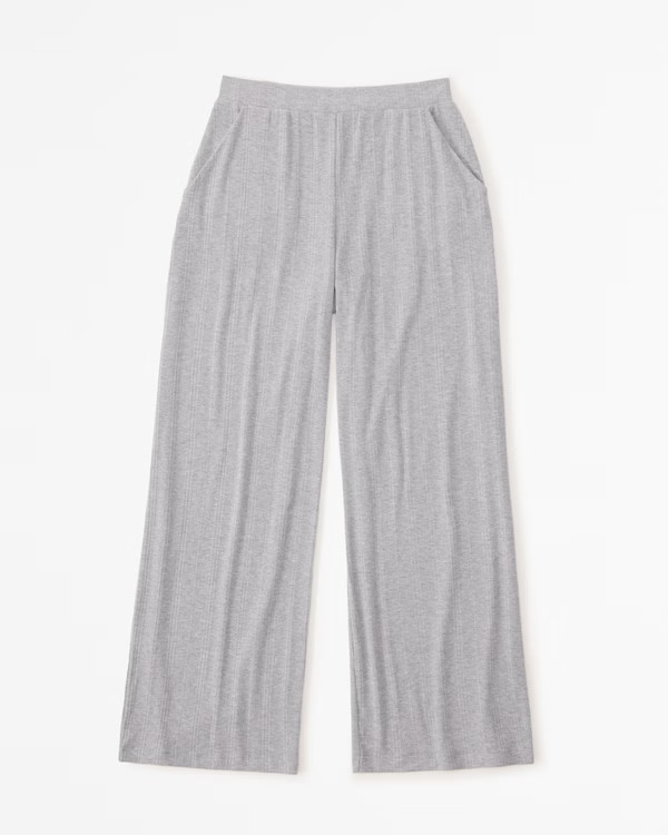 Cozy Rib Wide Leg Sleep Pant | Abercrombie & Fitch (US)