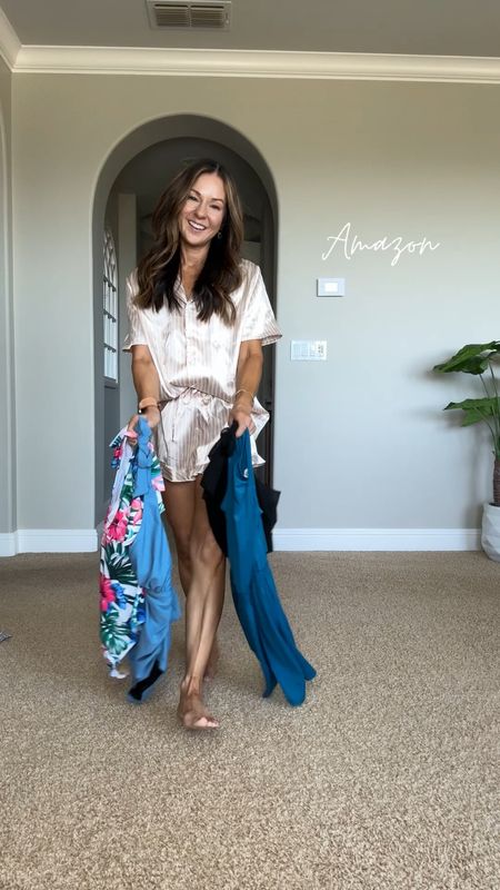 Summer Swimwear 

Save 55% on 1st swimsuit. (20% coupon +35% code  35BYHJUR)
Save 20% on 2nd swimsuit - no code needed. 
21% off wrap skirt (6% off + 15% clickable a-pon)
5% off Sandal’s. 
34% off pajama set at beginning of reel 

I’m wearing Cute Amazon one-piece cover ups with tummy control and ruching size small. TTS. 

Summer  Summer vacation  Summer outfit  Swim  Swimwear  One piece swimsuit  Vacation  Beach swimsuit  Resort wear  EverydayHolly

#LTKSeasonal #LTKStyleTip #LTKSwim