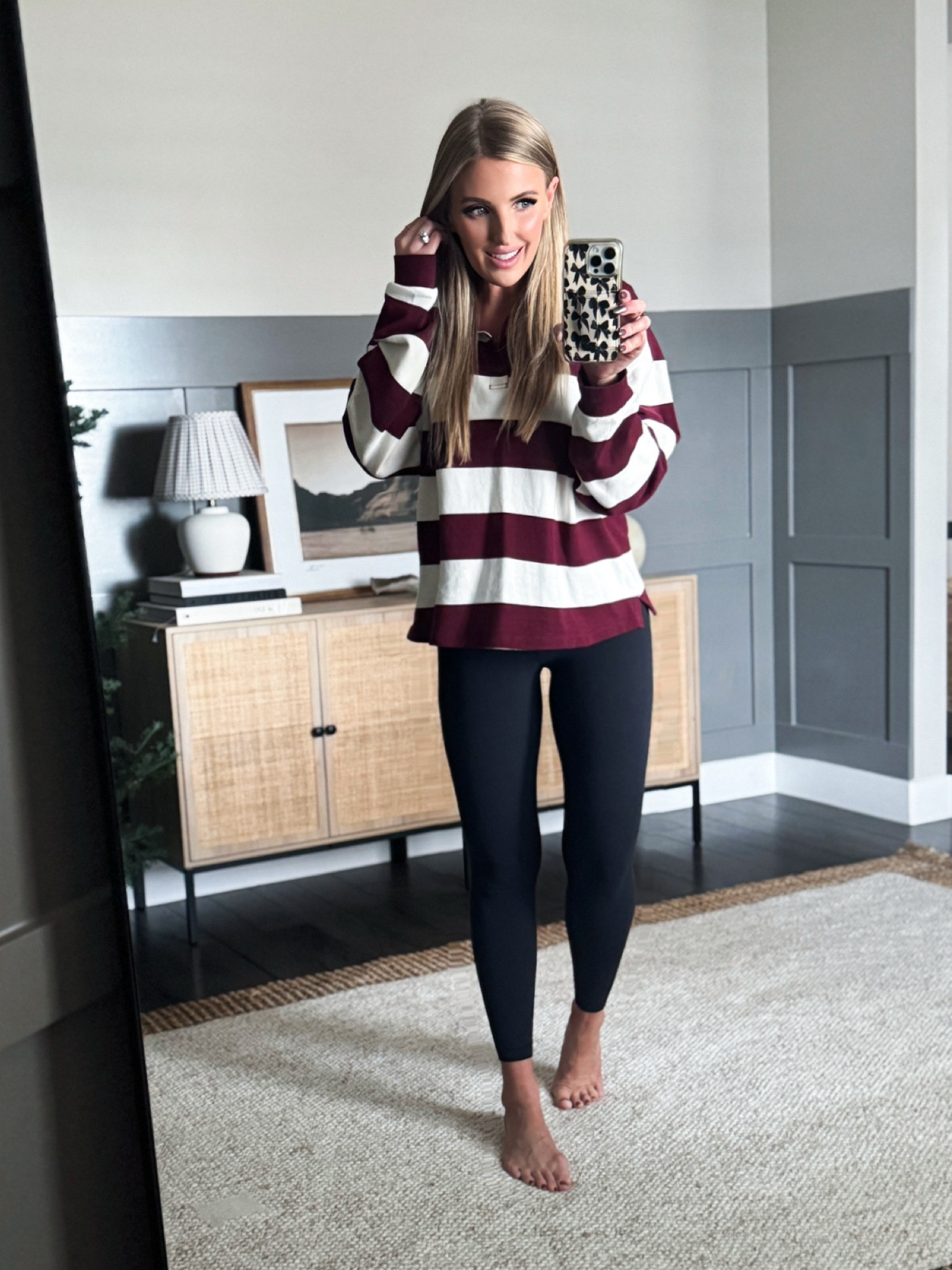 Obsessed with the oversized Rugby shirt trend — these are so cute paired with barrel jeans, leggings, or sweats. Wearing size XL for a very oversized boxy fit. 

Rugby Shirt - Striped Shirt - Winter Outfit Idea - Casual Women’s Style 

#LTKStyleTip #LTKGiftGuide #LTKCyberWeek