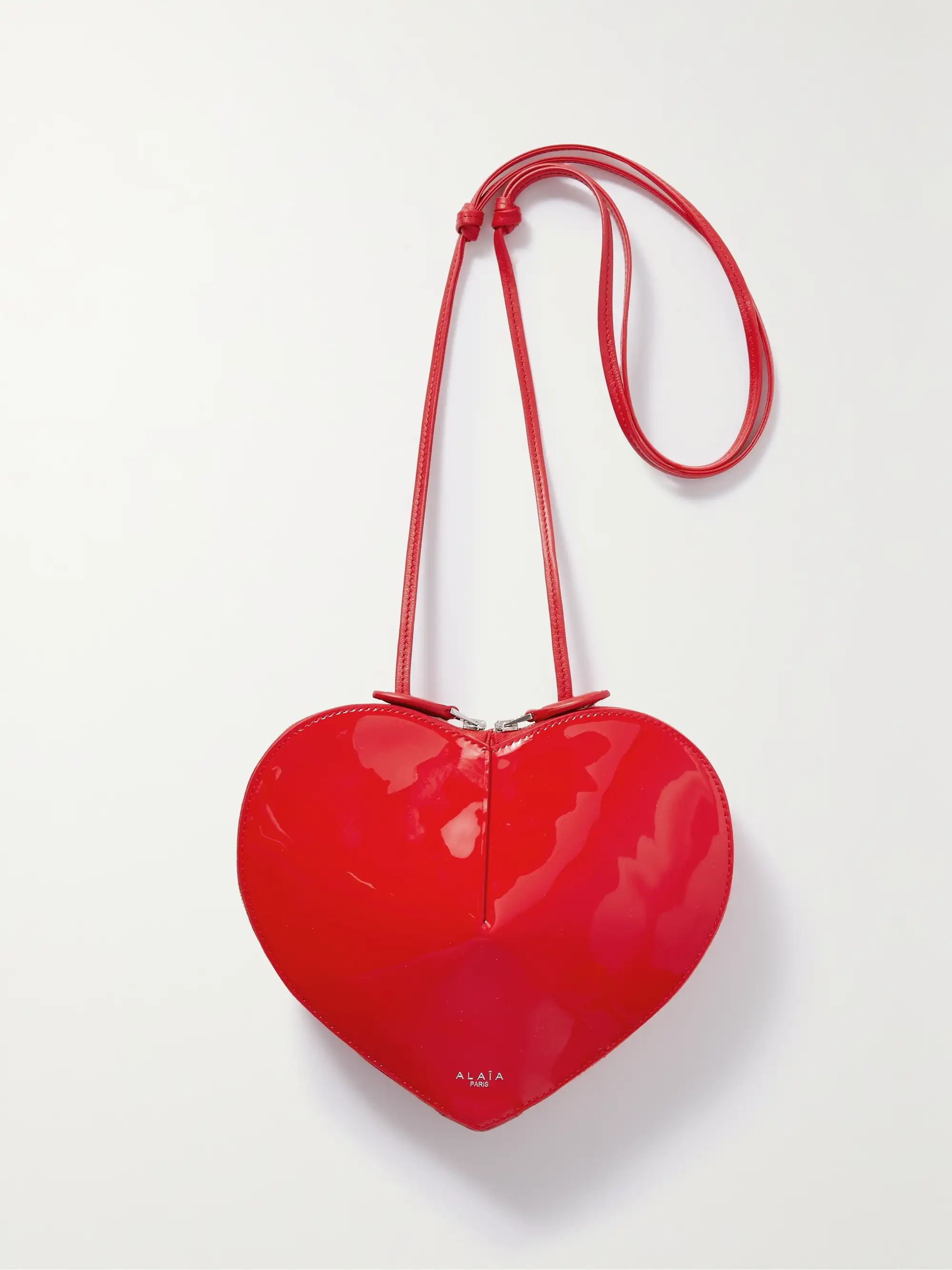 ALAÏA Le Coeur patent-leather shoulder bag | NET-A-PORTER | NET-A-PORTER (UK & EU)