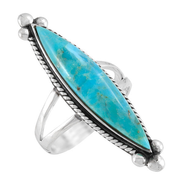 Turquoise Ring Sterling Silver R2540-C75 | TURQUOISE NETWORK