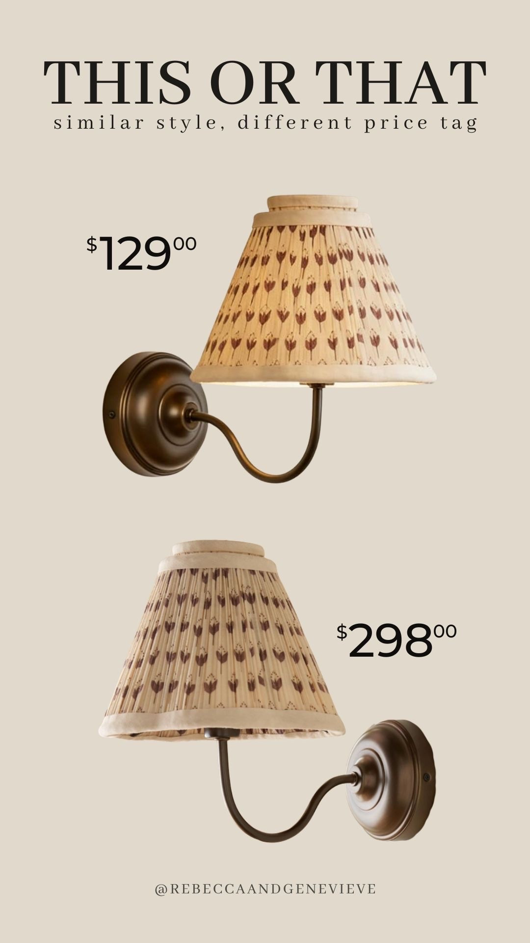 Same lamp, different price tag! Would you save or splurge? 👀

#LTKHome