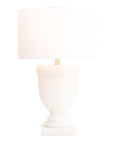 30in faux alabaster table lamp with nighlight | TJ Maxx