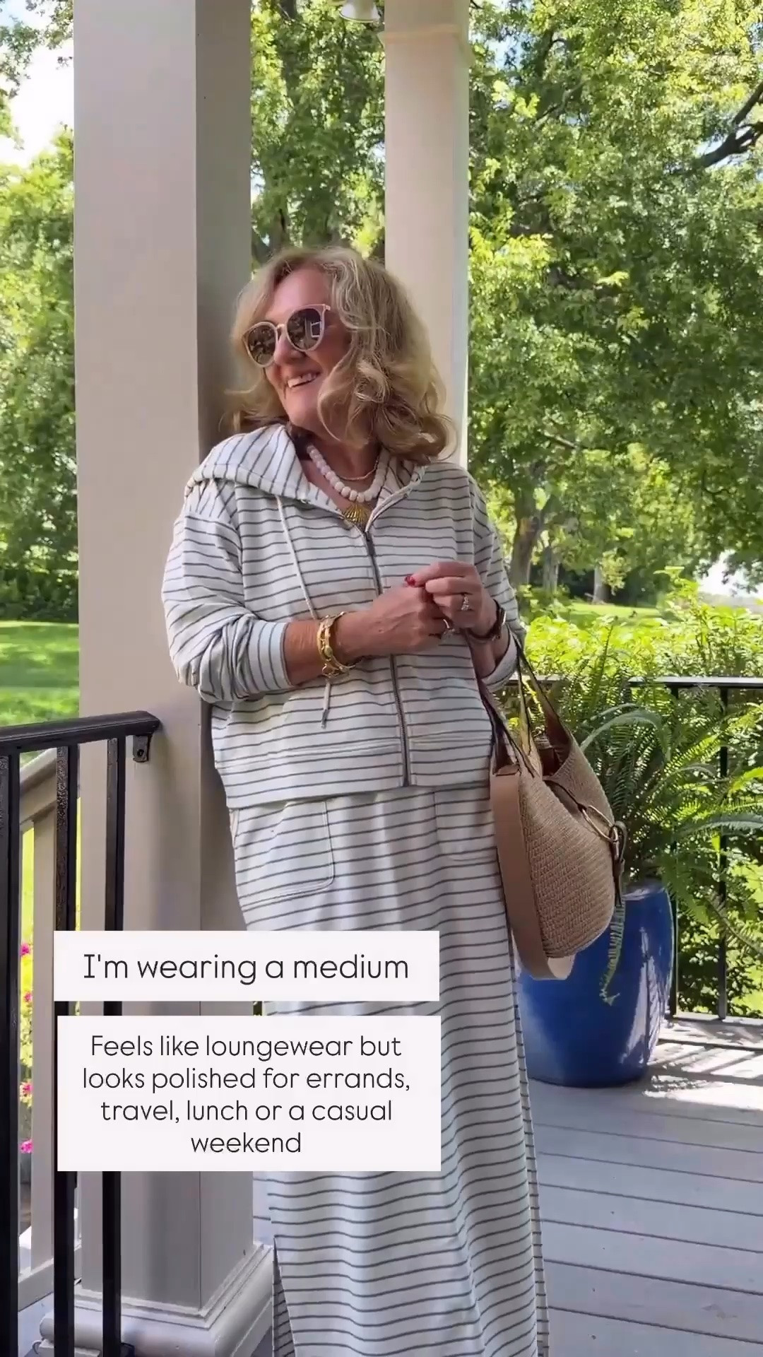This striped knit set feels as comfortable as loungewear but looks polished enough for errands, travel, lunch with friends, or a casual weekend. Wearing a medium for a relaxed, easy fit.

💡 LTK MADE EASY
❤️ Heart = Support my posts!
🔖 Save = Get sale & restock alerts
📋 Lists = Keep favorites organized
📲 Share = Send lists and products to a friend. Hello, Christmas List!
💬 Comment = Ask me anything about what I'm wearing.:-)

#LTKootd #LTKdayinmylife #LTKOver40