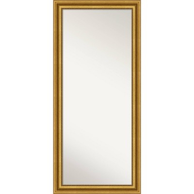 30" x 66" Non-Beveled Parlor Gold Full Length Floor Leaner Mirror - Amanti Art: Polystyrene Frame, Includes Mounting Hardware | Target