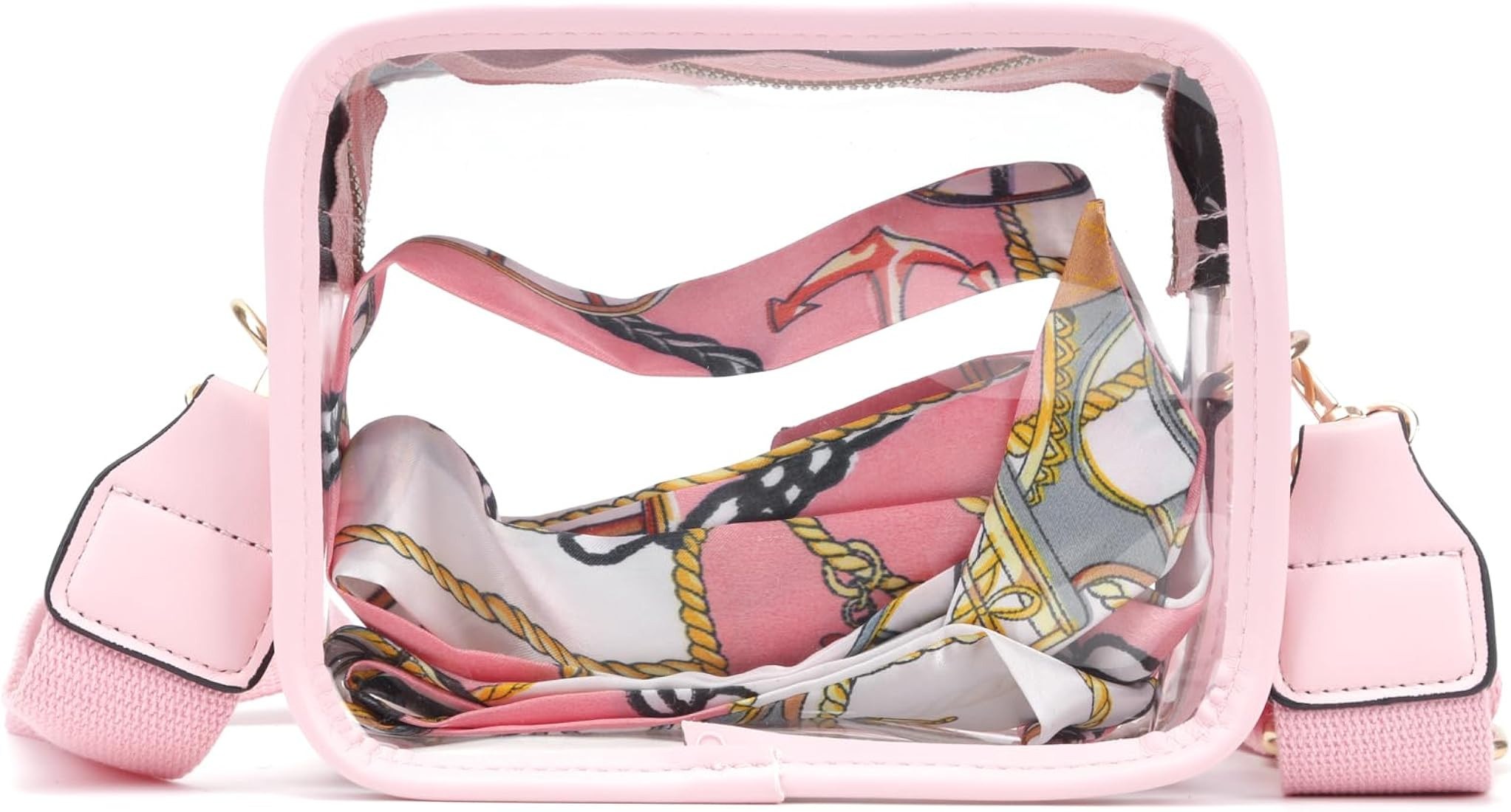 Juoxeepy Clear Bag Stadium Approved Clear Purse Concert Stadium Clear Crossbody Bag PVC Clear Sho... | Amazon (US)