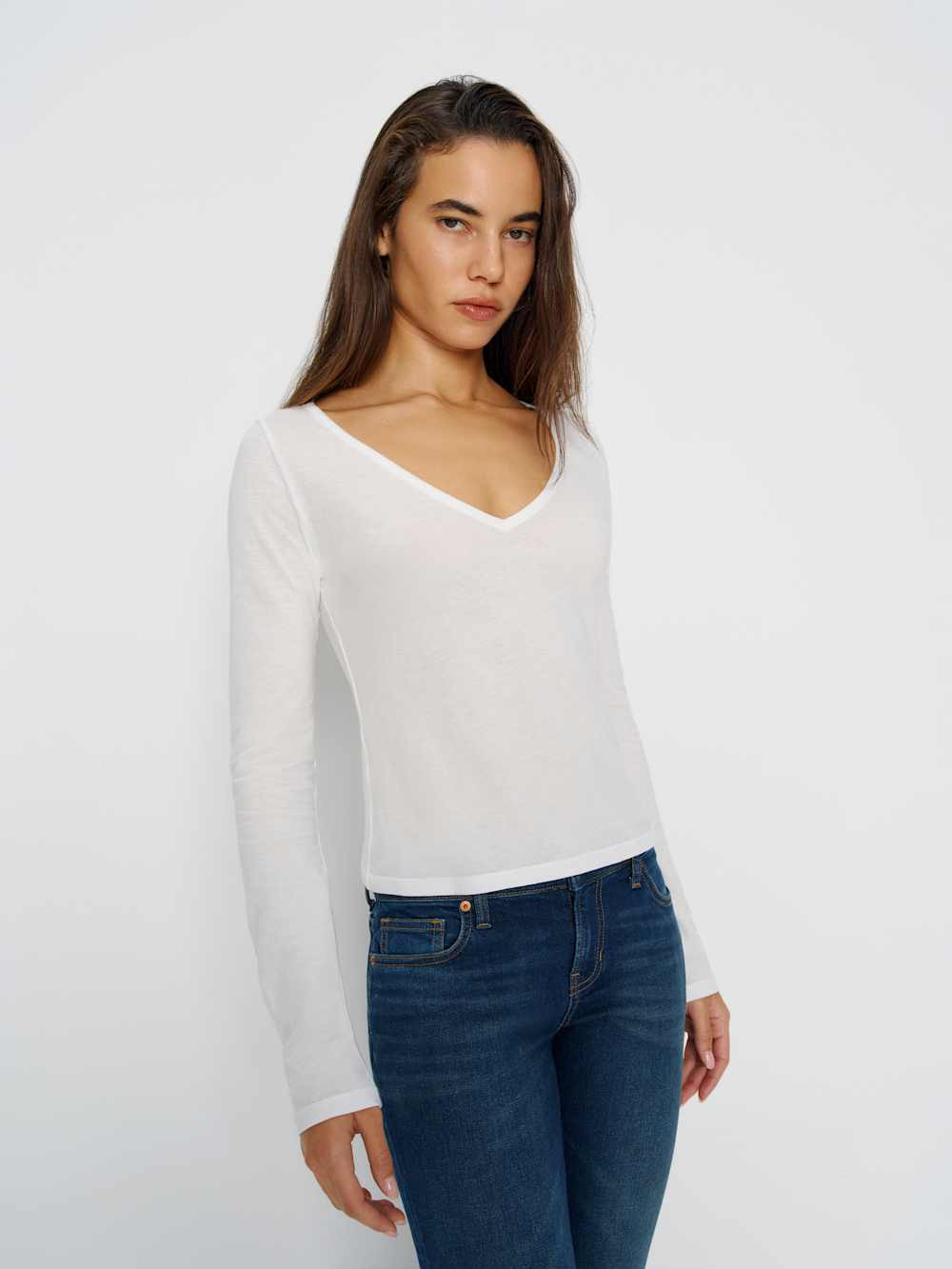 Jenna Long Sleeve Tee | Reformation (Global)
