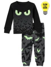Unisex Baby And Toddler Halloween Long Sleve Glow In The Dark Bats Snug Fit Cotton Pajamas | The ... | The Children's Place