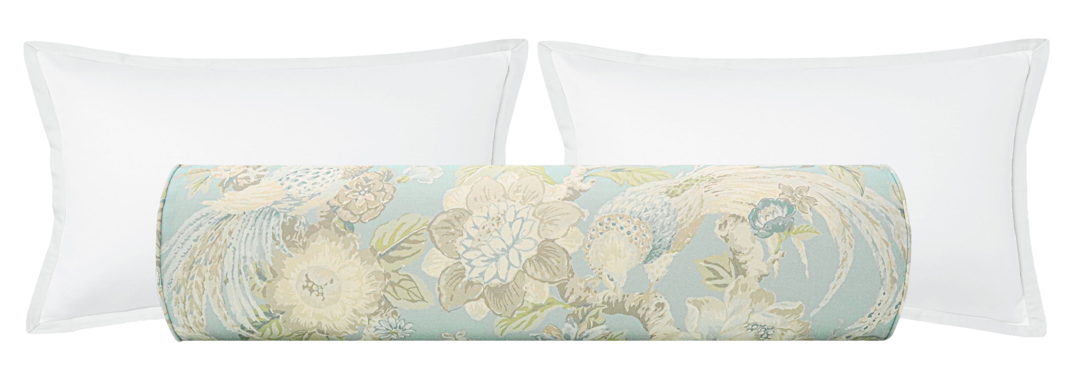 The Bolster :: Floral Aviary Print // Hydrangea Blue | LITTLE DESIGN COMPANY