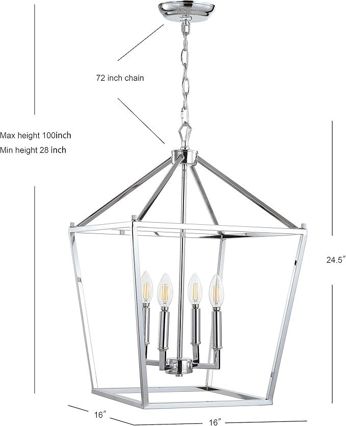 JONATHAN Y JYL7437C Pagoda Lantern Dimmable Adjustable Metal LED Pendant, Classic, Traditional fo... | Amazon (CA)