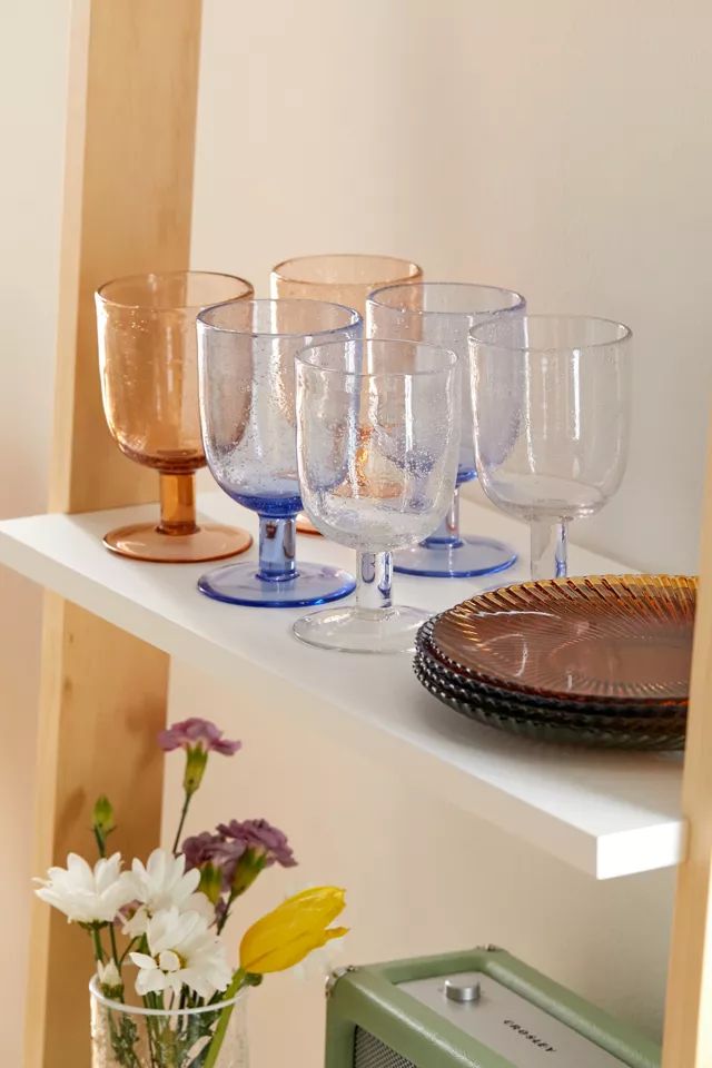 Sabine Bubble Glass Goblet | Urban Outfitters (US and RoW)