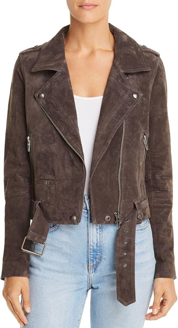 [BLANKNYC] womens Luxury Clothing Cropped Suede Leather Motorcycle Jackets, Comfortable & Stylish... | Amazon (US)