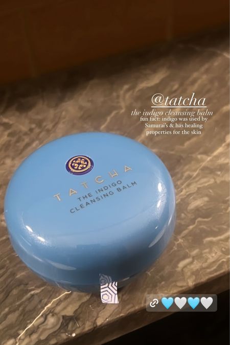 Tatcha indigo cleansing balm - a luxury cleansing balm, formulated with sensitive skin in mind to melt away makeup, diet, and excess oil - Sephora finds, best selling beauty and skincare 

#LTKunder50 #LTKbeauty #LTKFind