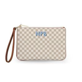 Everyday Essentials Pouch with Wristlet - Monogram Stripe | Barrington Gifts