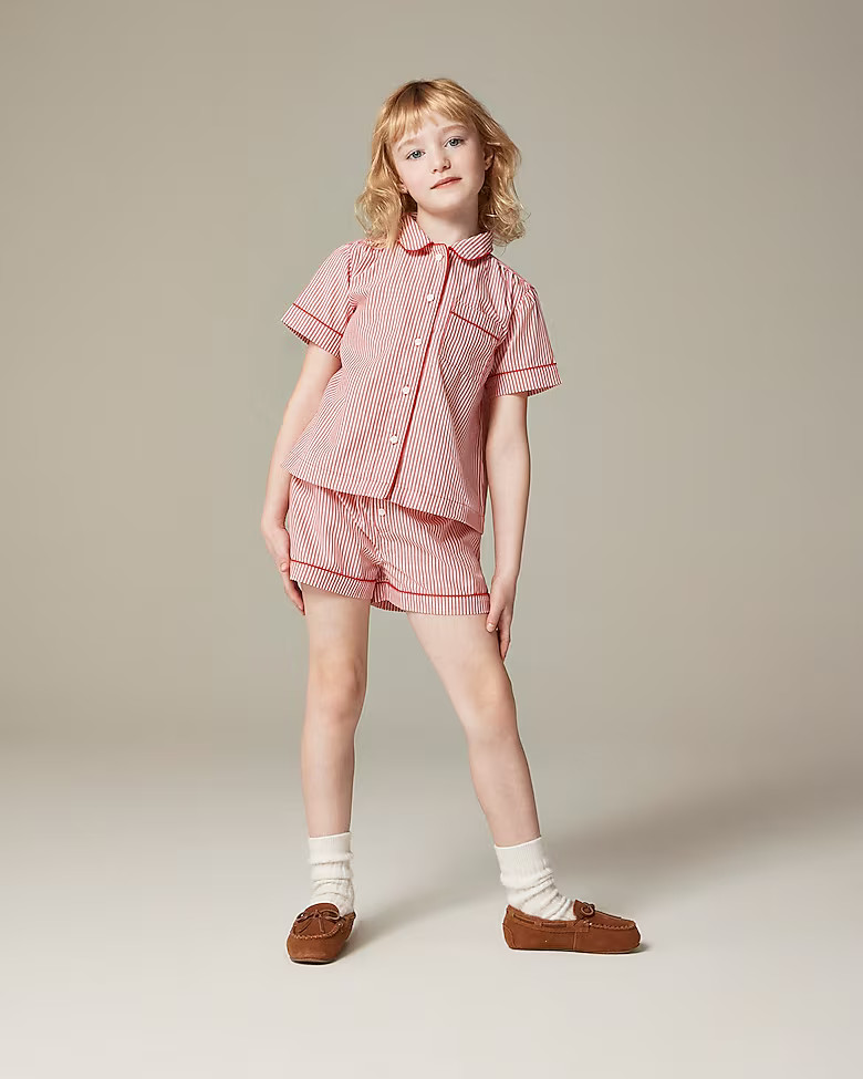 Girls' boxer sleep set in stripe | J. Crew US