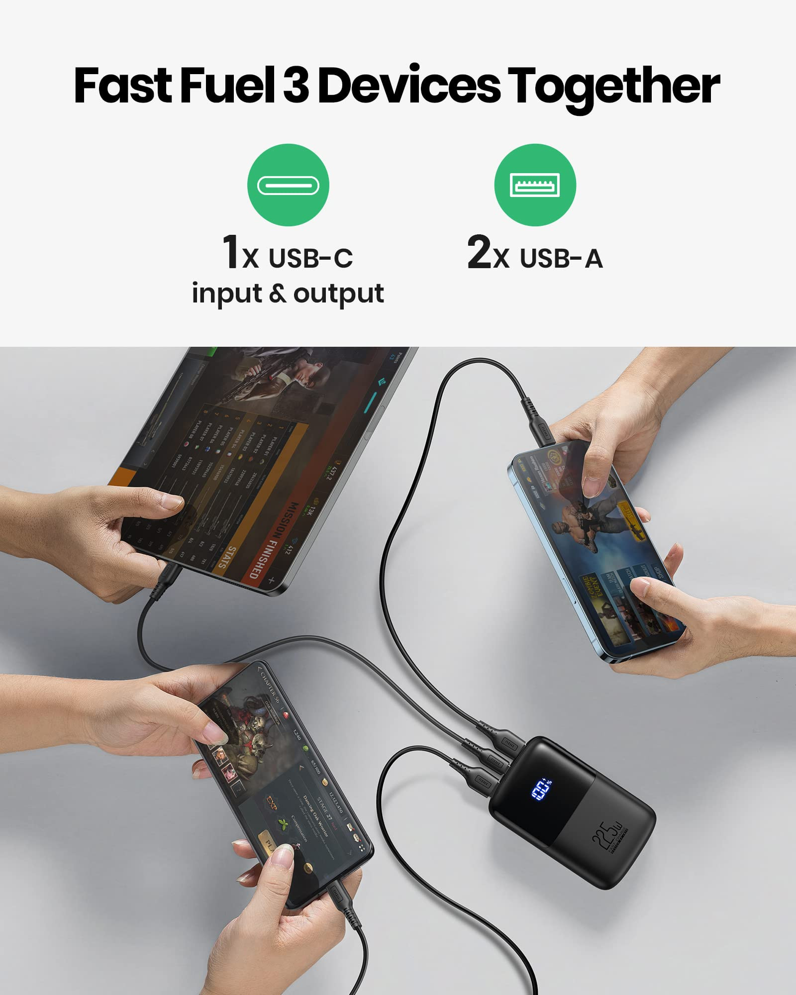 INIU Portable Charger, Smallest 22.5W 10000mAh Power Bank, USB C in/Output Fast Charging 3-Output Mini Battery Pack Charger with Phone Holder for iPhone 17 16 15 14 Air Samsung S23 Google iPad Tablet | Amazon (US)