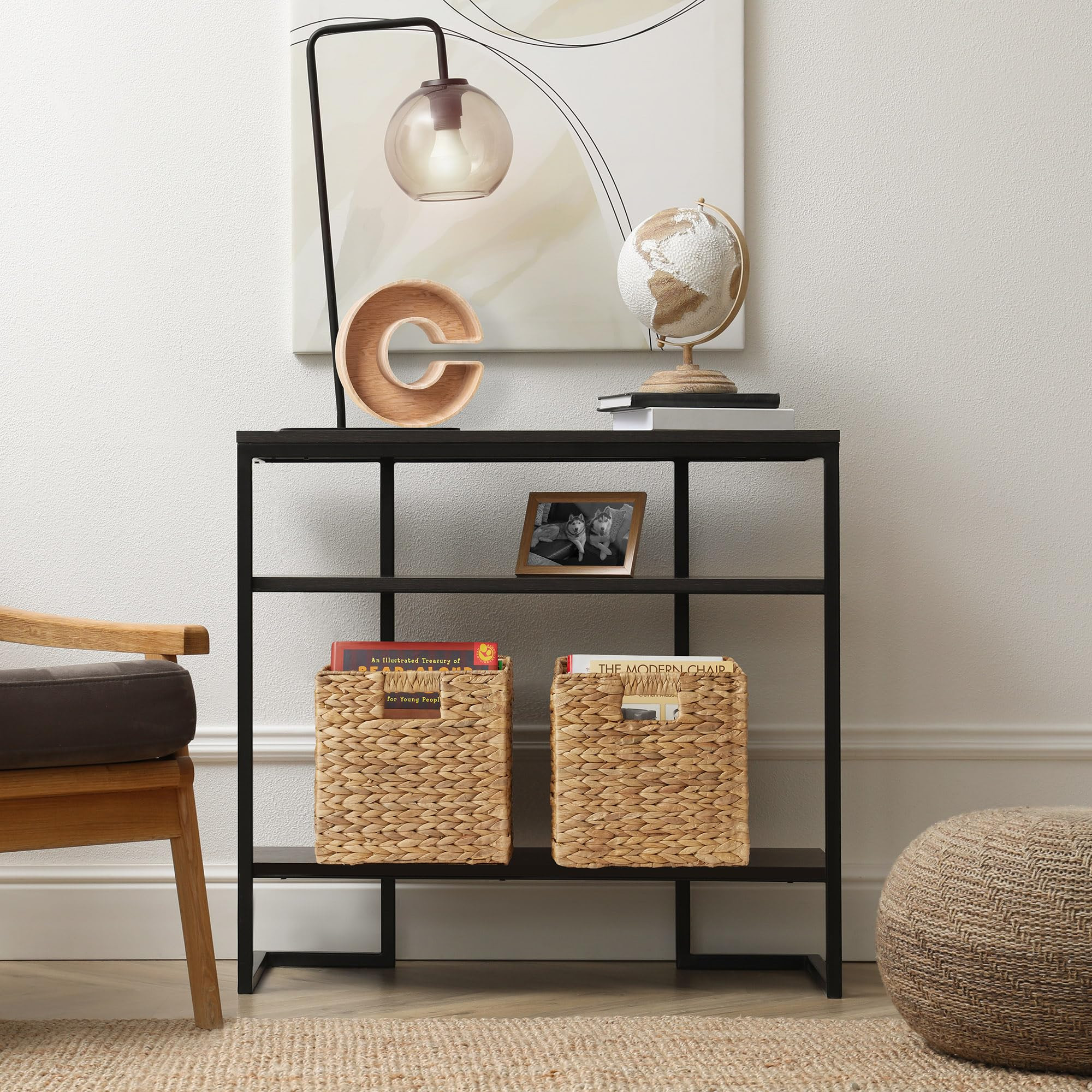 Casafield 10.5" x 10.5" Water Hyacinth Storage Baskets, Natural - Set of 6 Collapsible Cube Organ... | Amazon (US)