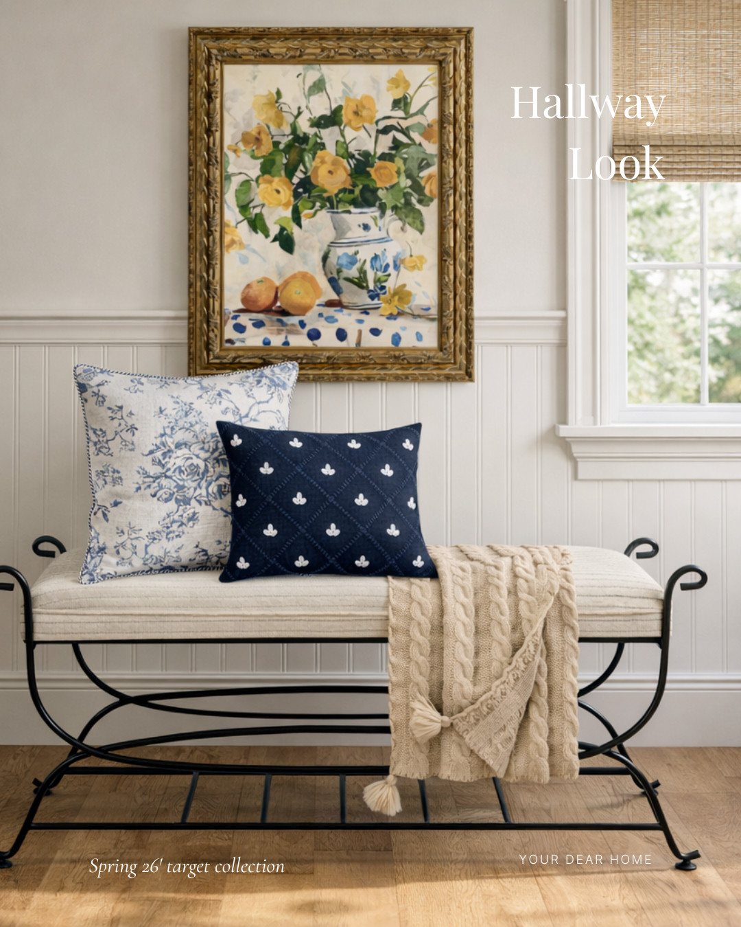 NEW Studio McGee Target Spring 2026 Collection has really amazing pieces in light, fresh and coastal theme. Here's a hallway look I curated with some of them. SAVE this post and shop on 12/28 when they launch online! 

 #LTKSeasonal #LTKHome