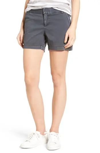 Petite Women's Caslon Cotton Twill Shorts, Size 00P - Grey | Nordstrom