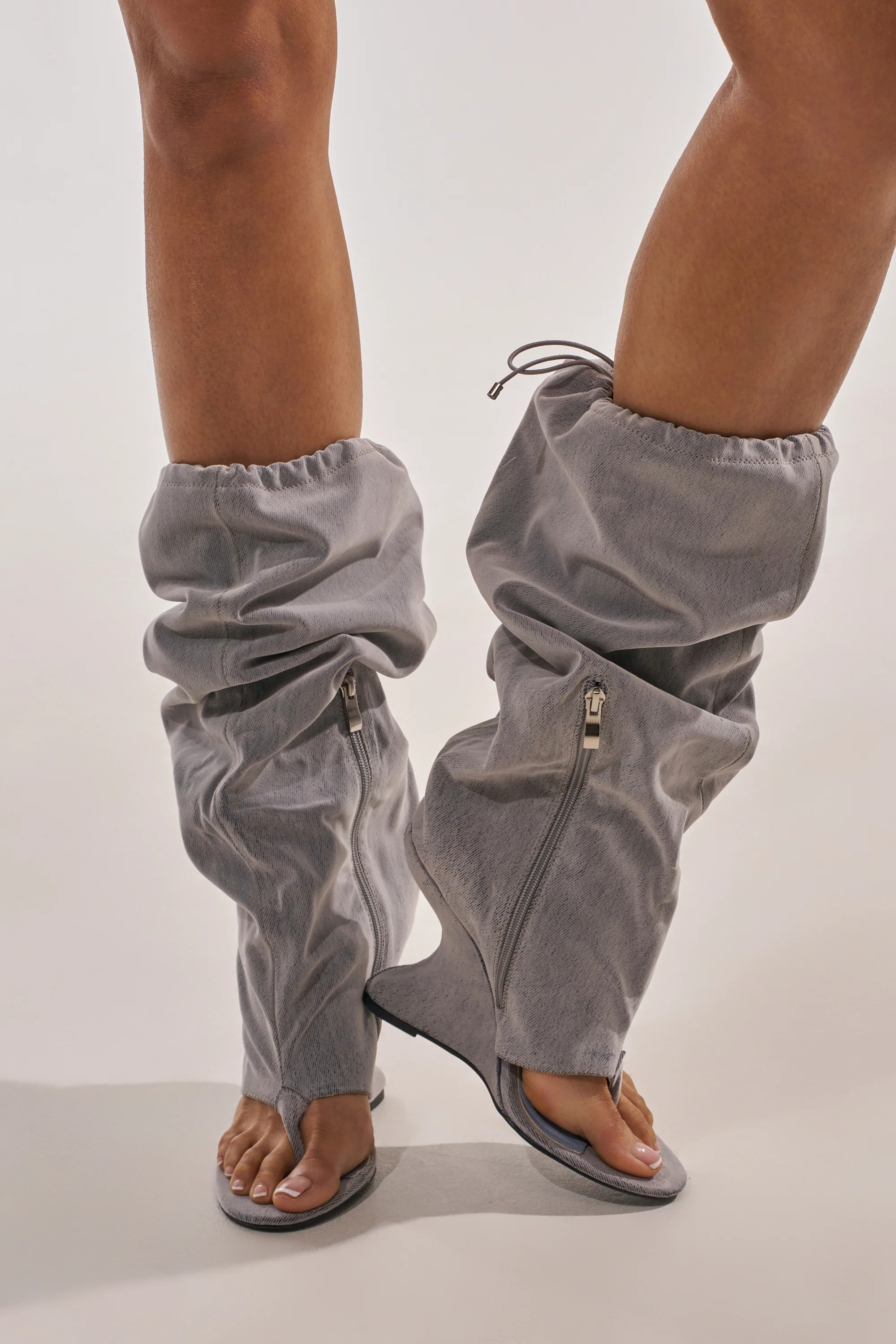 AZALEA WANG XYLAH GREY WEDGE GLADIATOR SANDAL | AKIRA