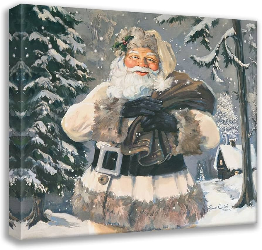 ArtDirect Woodland Santa 15x15 Gallery Wrapped Canvas Museum Art by Comish, Susan | Amazon (US)