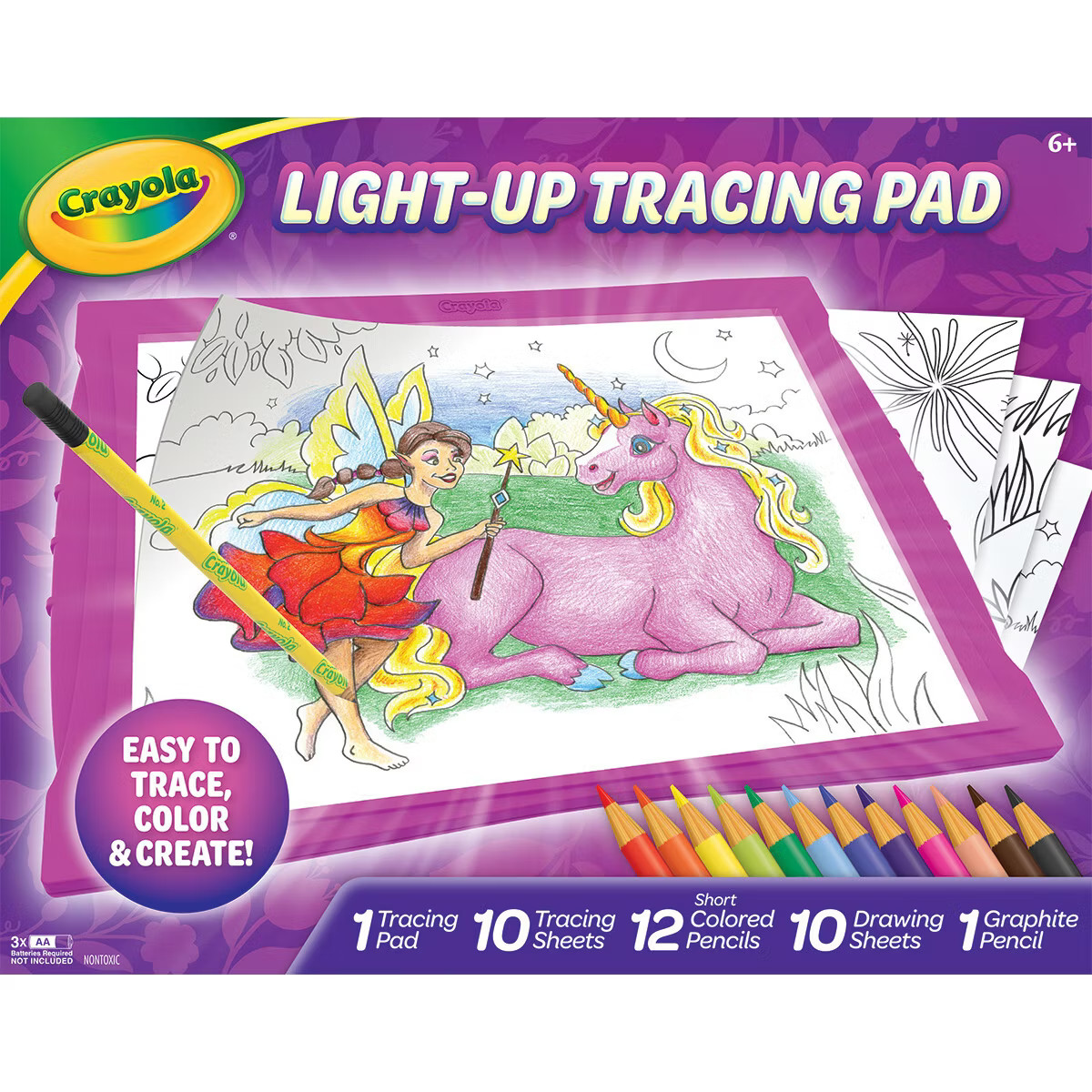 Crayola Light Up Tracing Pad Pink: Creative Drawing Kit for Kids, Includes Colored Pencils & Pape... | Target