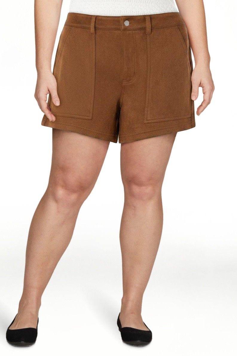 Celebrity Pink Women's Porkchop Pocket Suede Short, Sizes XS-XXXL | Walmart (US)