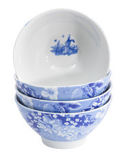 Set Of 4 Peter Rabbit Toile Lapin Cereal Bowls | TJ Maxx