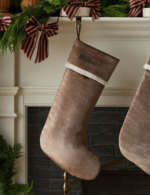 Brandis Velvet Stocking, Green | Lulu and Georgia 