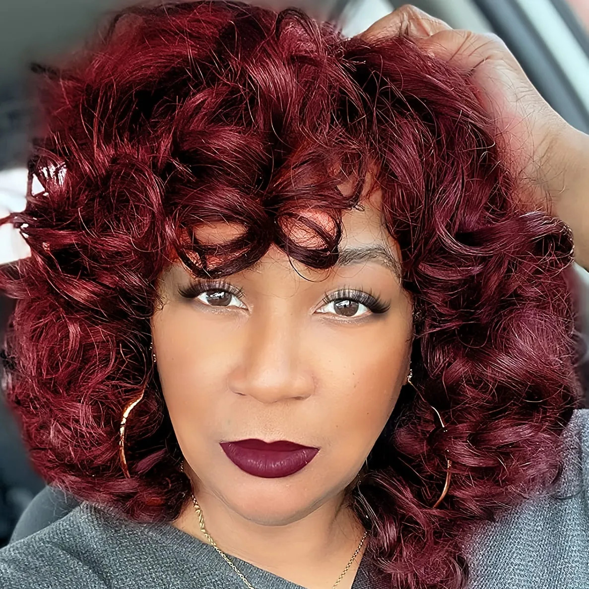 Short Curly Bob Wigs With Bangs For Women Natural Looking Synthetic Afro Kinky Curly Hair Replace... | Temu Affiliate Program