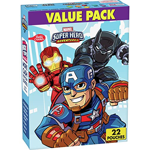 Betty Crocker Avengers Fruit Flavored Snacks, Treat Pouches, Value Pack, 22 ct, Packaging May Var... | Amazon (US)