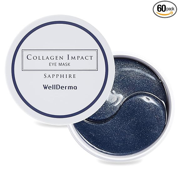 WELLDERMA Collagen Impact Sapphire Eye Mask 60 Sheets - NOURISHing ENRICHed Moisturizing Hydrogel... | Amazon (US)