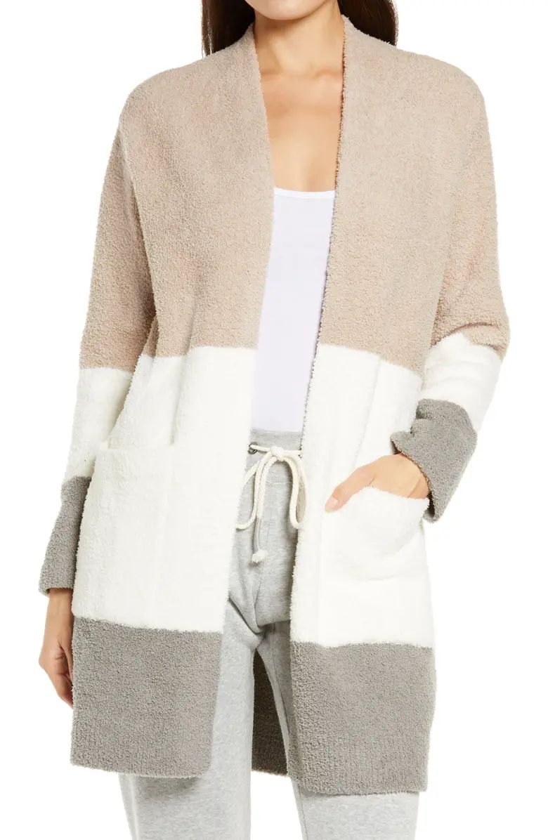 CozyChic™ Colorblock Open Front Long Cardigan | Nordstrom